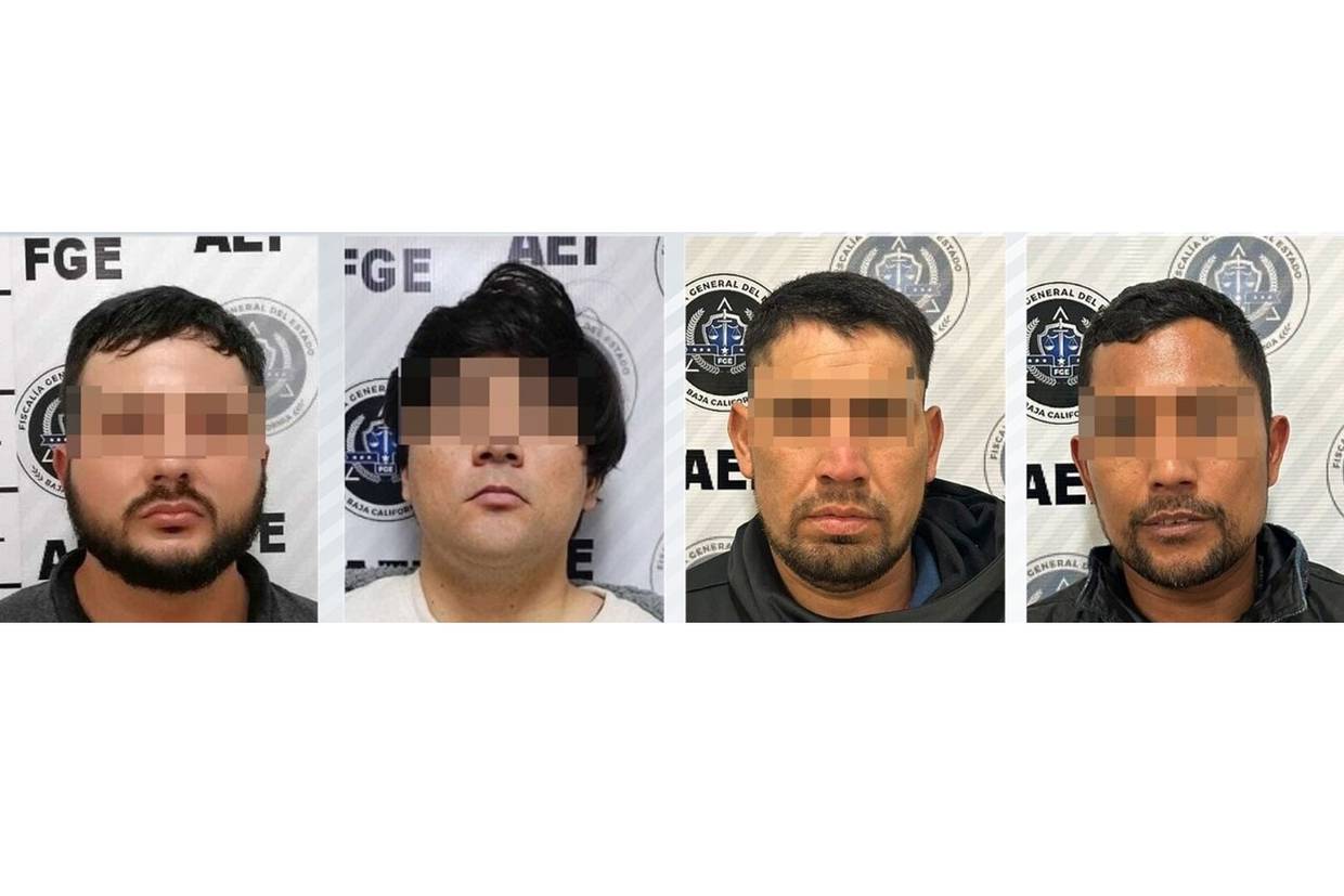 Los detenidos están identificados como Luis Alberto "N", José Miguel "N", Adiel "N" y Mario Karín "N".
