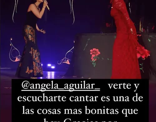 Yuridia tuvo como invitada de lujo a Ángela Aguilar.