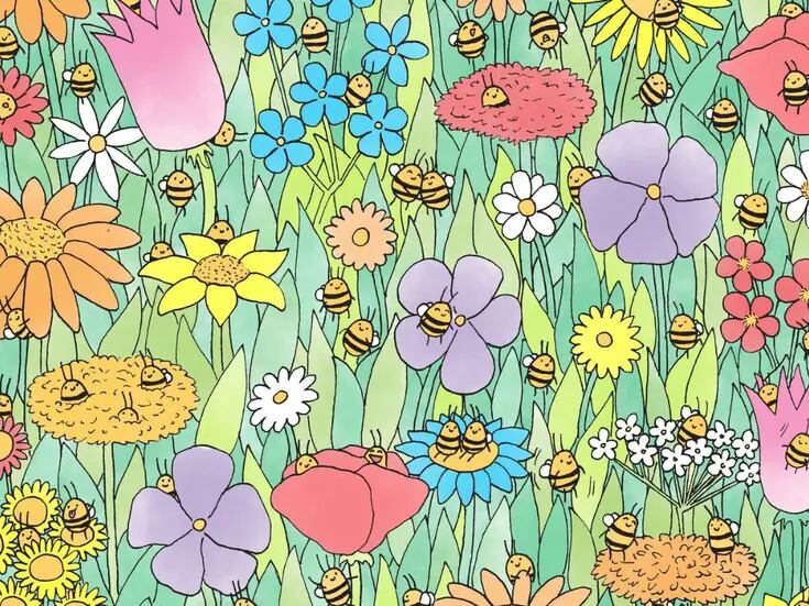Acertijo visual: ¿Cuántas abejas hay en esta imagen?