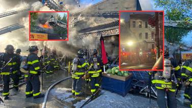 Incendio masivo consume supermercado y varios edificios en Nueva York