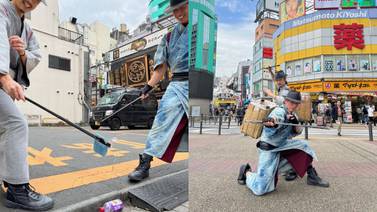 Samurái recolector de basura en Tokio se vuelve viral en redes