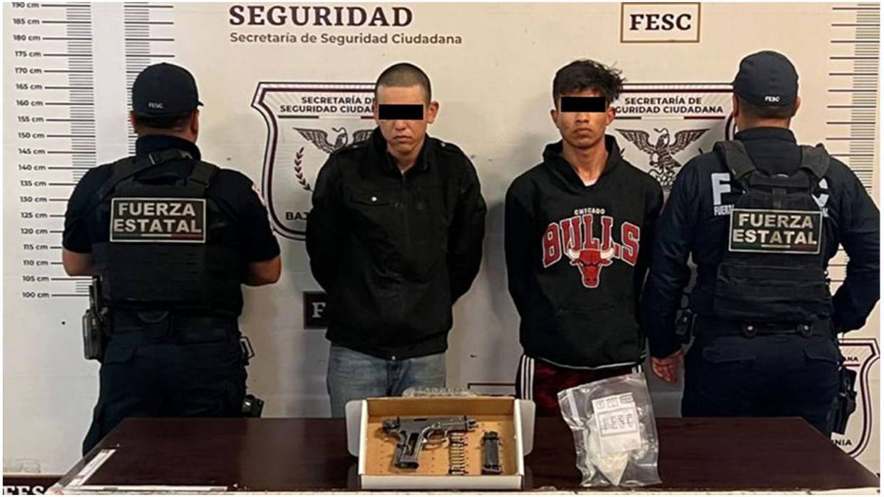 Javier Antonio “N” y/o Kevin Alexis “N” y originario de Tijuana y Gabriel Yarel “N”, y originario de Lerdo Tejada, Veracruz, son los detenidos.