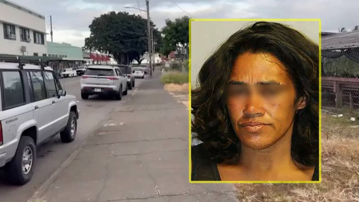 Una mujer sin hogar dio a luz sobre una banqueta de Hawái y arrastró a su recién nacida a lo largo de la calle por el cordón umbilical.