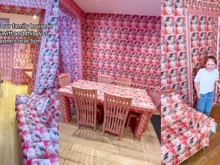TikTok: este hombre cubre toda su casa y sus muebles con fotos de Taylor Swift