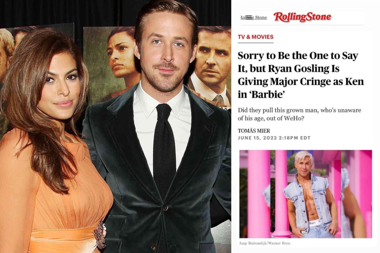 Eva Mendes defendió por medio de Instagram la actuación de Gosling en Barbie. Fotos: Twitter e Instagram.