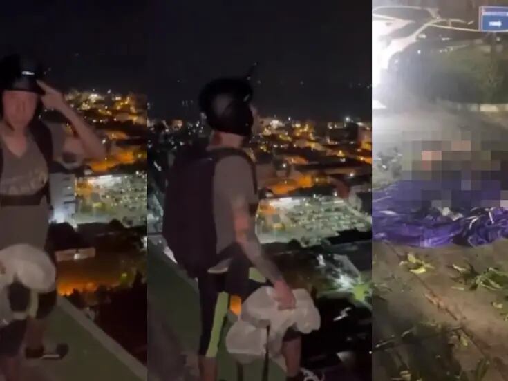 VIDEO: Muere paracaidista tras tirarse de un edificio alto; su paracaídas no abrió