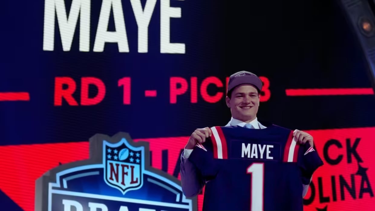 NFL: ¿El nuevo Tom Brady? Patriotas de Nueva Inglaterra seleccionan a Drake Maye con su tercera selección global del NFL Draft 2024