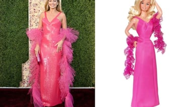 Margot Robbie viste el vestido de Barbie Superstar de 1977 en los Golden Globes