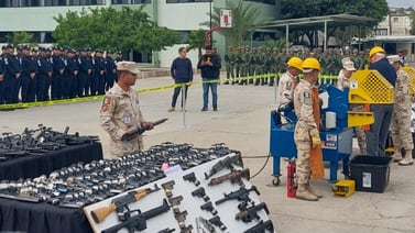 Destruyen 1,066 armas de fuego en cuartel general de la segunda zona militar