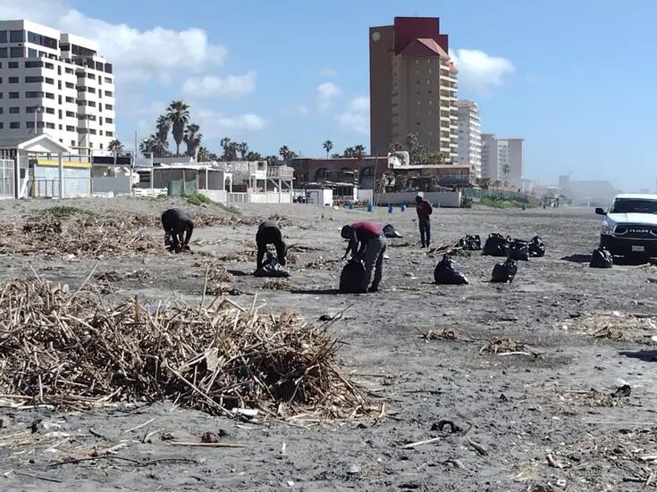 Abandonan decenas de botellas de cerveza en playa de Rosarito