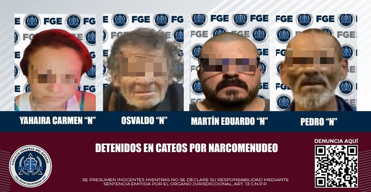 Policiaca Tijuana: Detienen a cuatro durante cateos por narcomenudeo