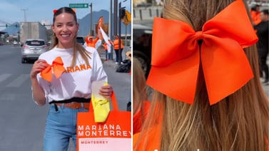 Mariana Rodríguez se sube a la tendencia y regala “moños coquette” color fosfo fosfo