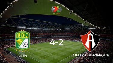  León gana 4-2 a Atlas de Guadalajara y se lleva los tres puntos