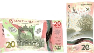 Billete de 20 pesos dejará de circular, según información del Banco de México