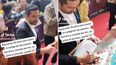 TIKTOK: Esperó 15 años por el autógrafo de Poncho Herrera y su plumón no pinto cuando lo conoció