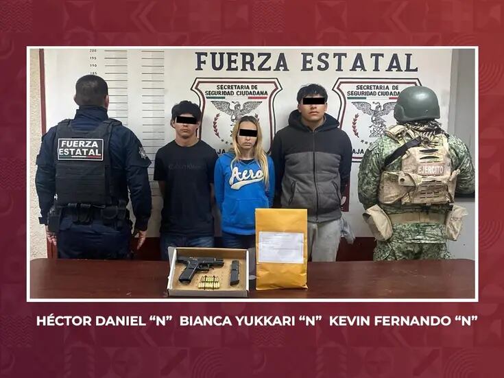 Tres detenidos con armas y droga en el valle de Mexicali
