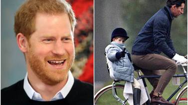 Refutan al príncipe Harry: revelan fotos de él y su papá en bicicleta