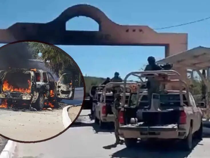 VIDEO: Se reportan varios vehículos incendiados y balaceras en el ejido El Claro de Santa Ana, Sonora