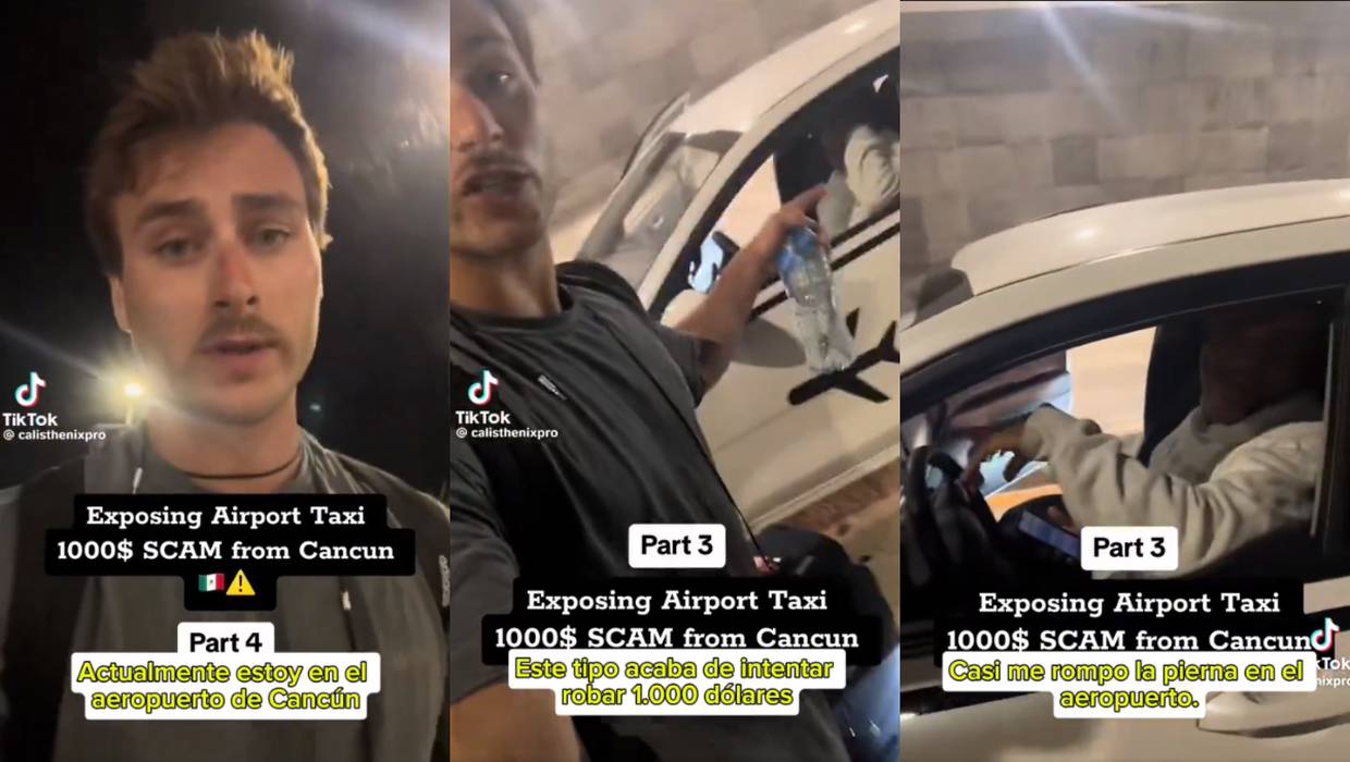 VIRAL: turista canadiense expone a un taxista en Cancún que le quiso cobrar mil dólares por el viaje