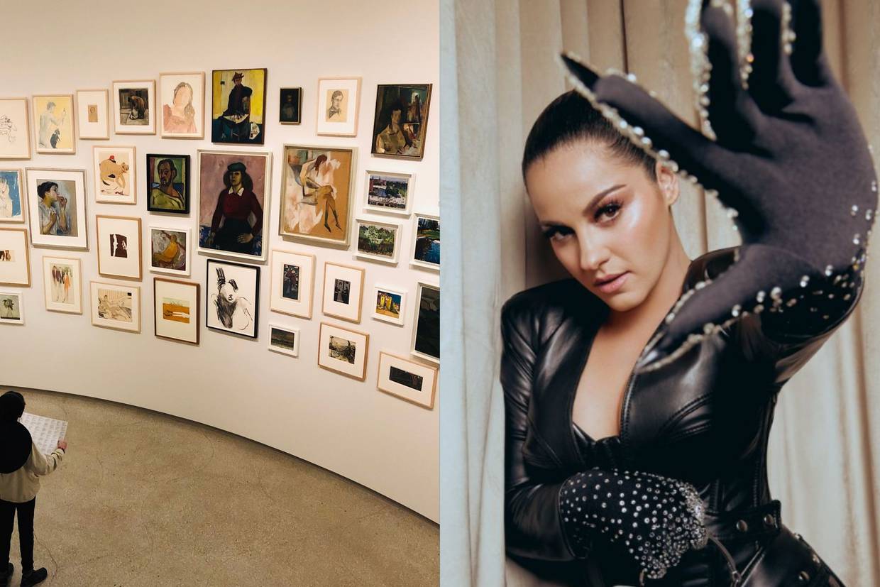 Maite Perroni protagonizó un incidente en una galería de arte en la Ciudad de México, donde accidentalmente derribó obras valiosas/Foto: Canva & Instagram