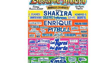 Shakira, Los Tigres del Norte y Banda MS encabezan el festival Bésame Mucho