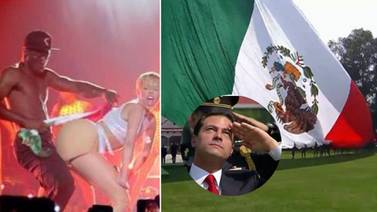 Bandera de México: Los momentos más bizarros del lábaro patrio con Miley Cyrus, Peña Nieto, Justin Bieber y más