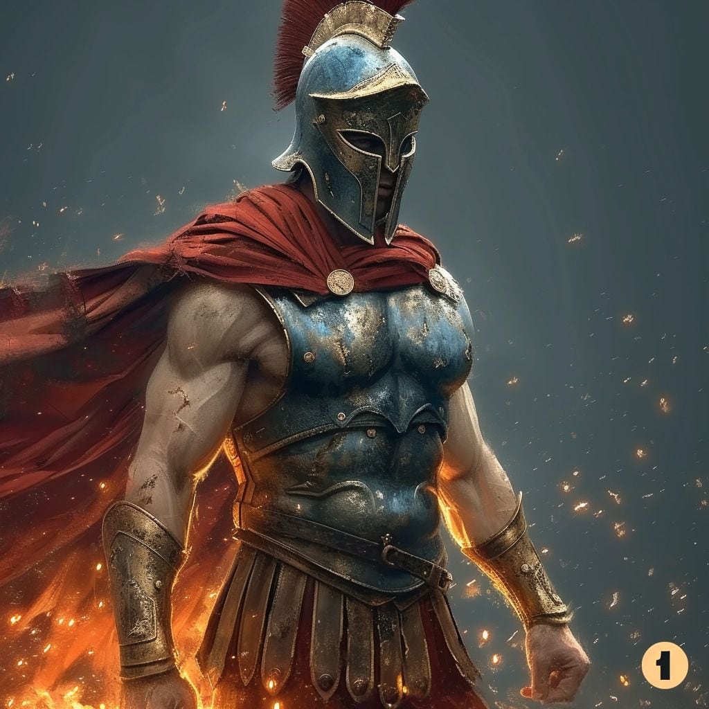 La inteligencia artificial da vida a Ares, el dios olímpico, resaltando su conexión con la violencia y los horrores de las batallas.