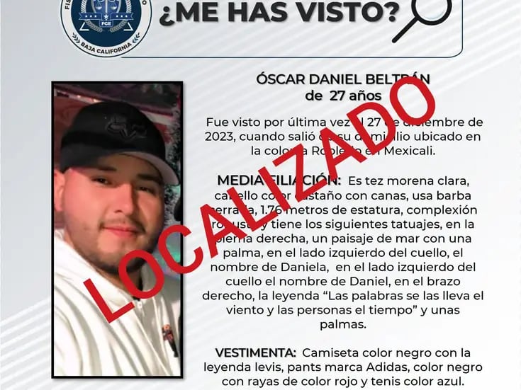 Cancelación de pesquisa de Óscar Daniel Beltrán