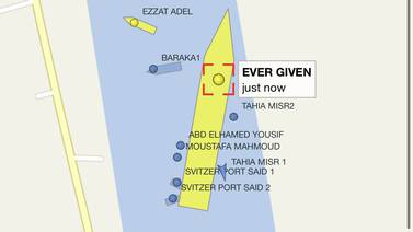 Seis días después logran desencallar el carguero Ever Given varado en el Canal de Suez