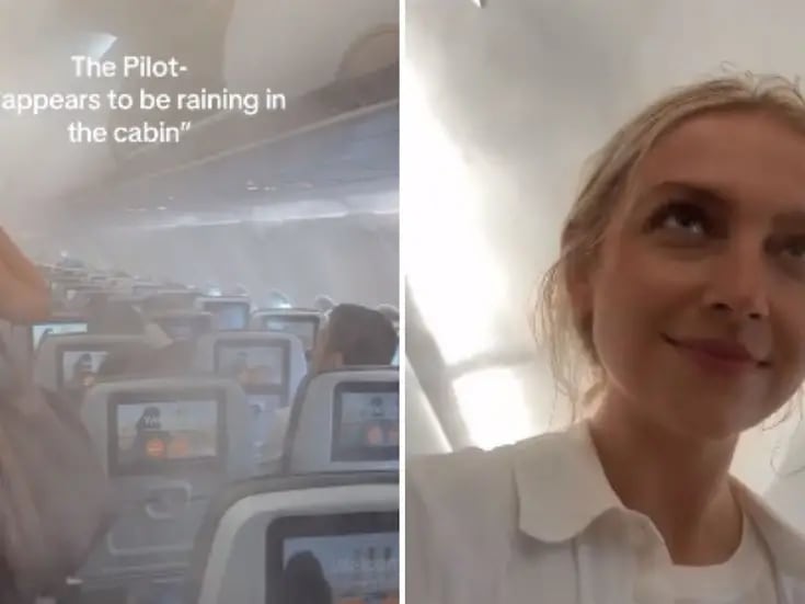 Video: Misteriosa lluvia dentro de la cabina de avión deja empapados a pasajeros