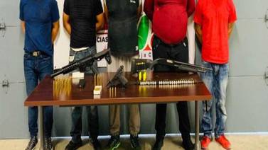 Capturan PEP a cinco hombres con armas y drogas