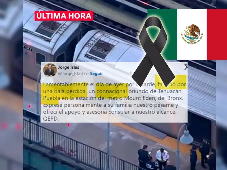 Mexicano muere en metro de Nueva York por tiroteo; lo impactó una bala perdida
