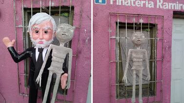 VIRAL: Crean piñata de Jaime Maussan y su 'marciano' en Tamaulipas