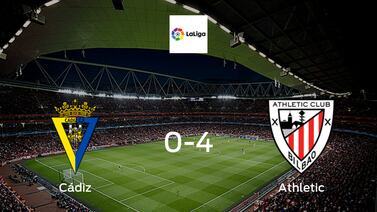  Athletic suma tres puntos tras pasar por encima de Cádiz (4-0)