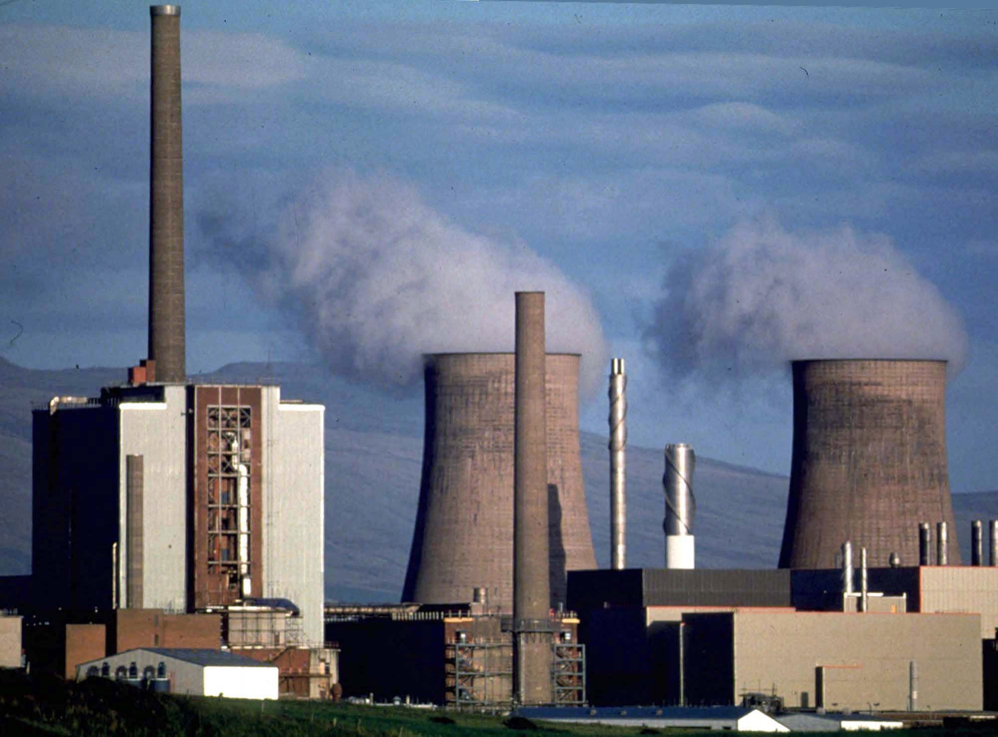 ** FILE ** This undated file picture provided by the environmental organization Greenpeace shows the British nuclear reprocessing plant Sellafield in northwestern England. The plant cannot account for nearly 30 kilograms (66 pounds) of plutonium, but authorities believe it's an accounting issue rather than a loss of potential bomb-making material, the U.K. Atomic Energy Authority said Thursday Feb. 17, 2005. (AP Photo/Greenpeace, Sabine Vielmo)