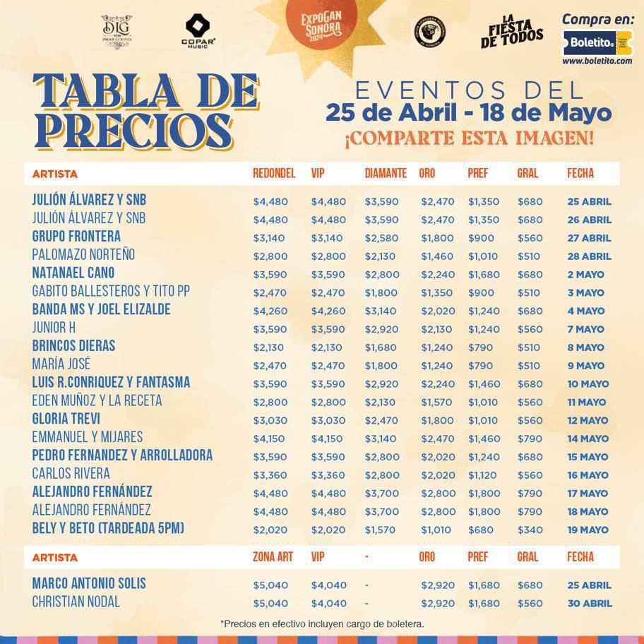 ExpoGan 2024 Estos son los artistas que darán show en Hermosillo Noticias de Sonora El
