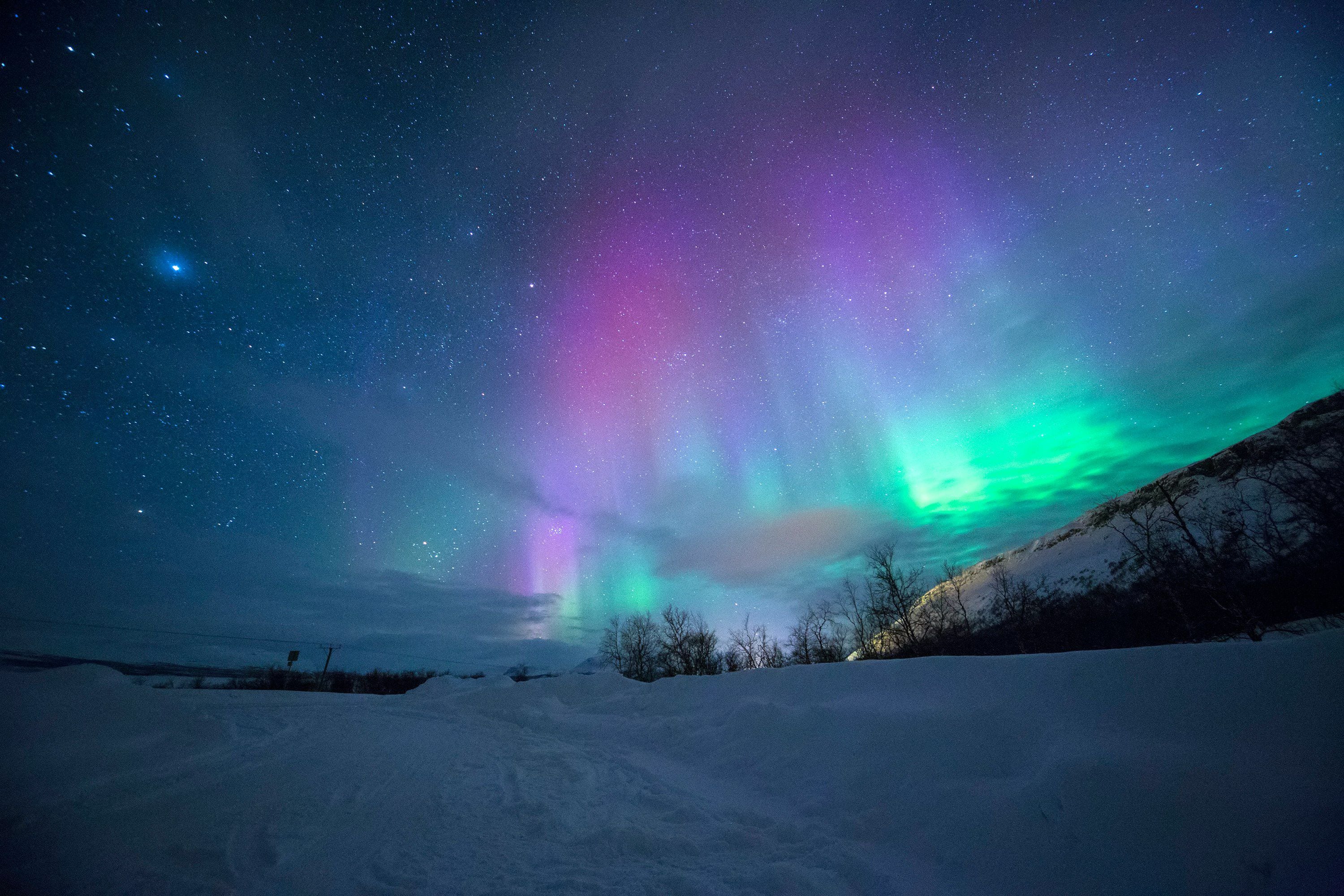 Auroras boreales. Fuente: Unsplash
