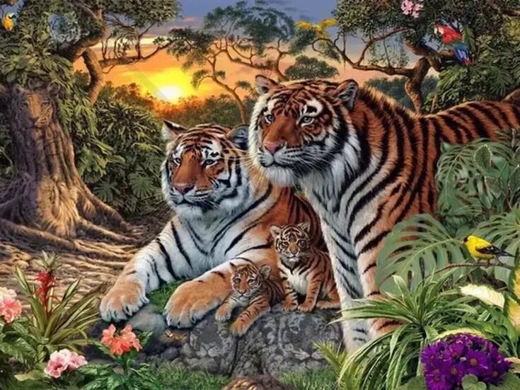 Reto visual: ¿Cuántos tigres puedes encontrar en esta deslumbrante imagen?