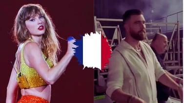 VIDEO: Travis Kelce apoya a Taylor Swift en su gira en París junto con Bradley Cooper y Gigi Hadid