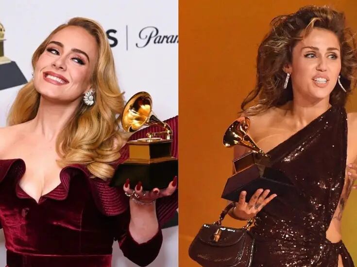Adele elogia a Miley Cyrus tras su doble victoria en los premios Grammy