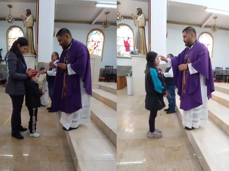Fieles católicos tijuanenses reciben la ceniza en el inicio de la Cuaresma