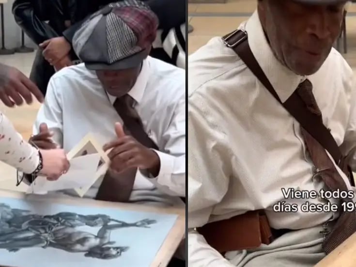VIDEO VIRAL. Este hombre pasa más de 5 horas en un museo pintando desde 1995 y las vende por $10 dólares