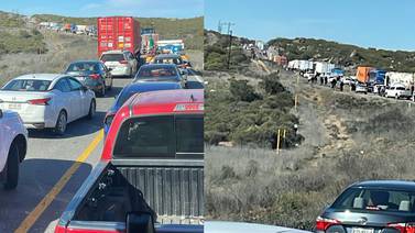 Tránsito lento se registra sobre la carretera Tijuana-Tecate en ambos sentidos