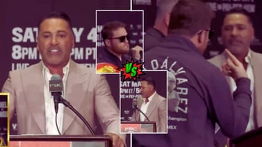 BOX: Óscar de la Hoya y Canelo Álvarez 'se tiran con todo' en plena rueda de prensa de Canelo vs. Munguía