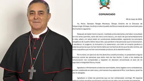 “Perdono los que me dañaron”: Obispo Rangel no presentará cargos