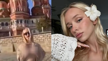 Rusia busca a modelo de OnlyFans ucraniana que posó topless frente a iglesia de Moscú