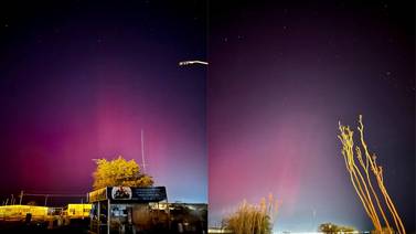 Increíble fenómeno: Auroras boreales iluminan el cielo de Agua Prieta