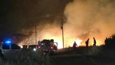 Incendio forestal provoca cierre de la carretera 90