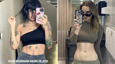 Belinda y Cazzu presumen su abdomen en redes sociales
