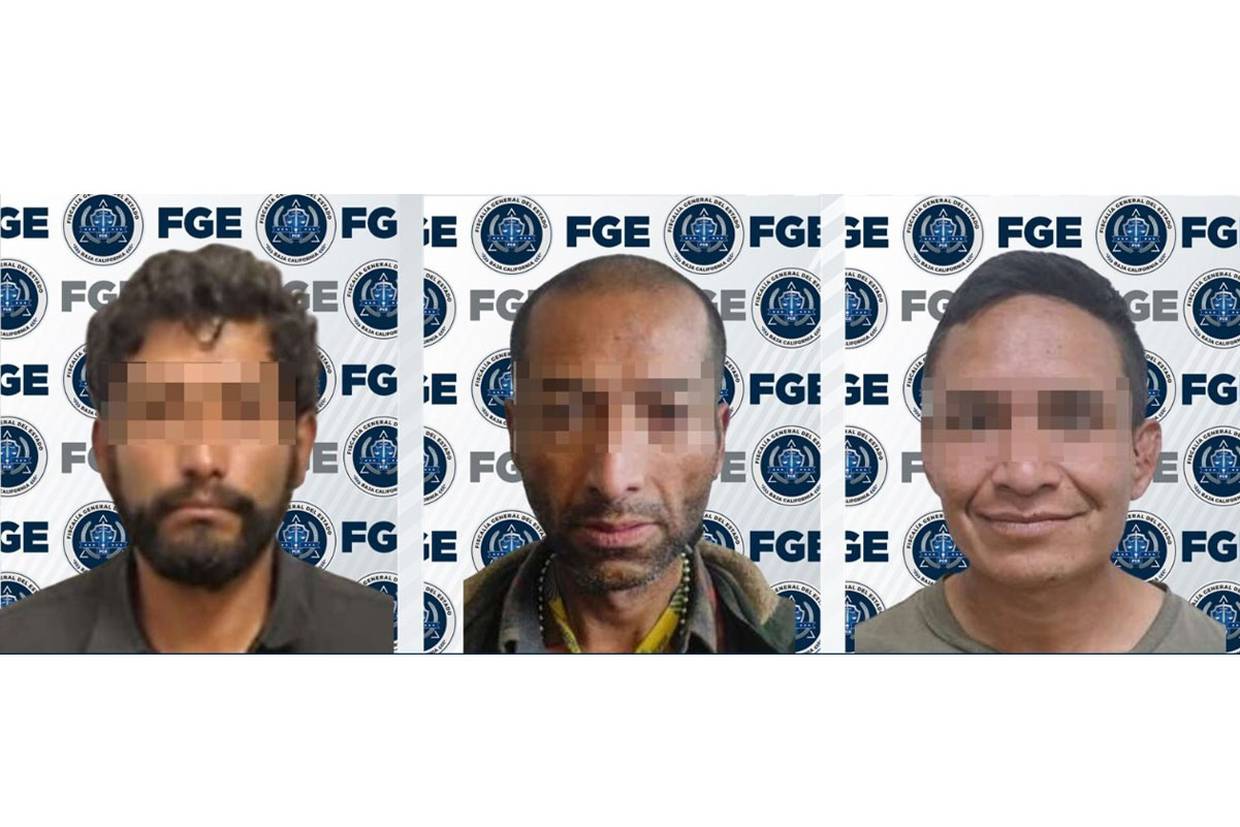 Los detenidos están identificados como Edwin Aníbal “N”,  José Alfredo “N” y Valentín “N”.